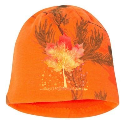 Cute Autumn Maple Leaf Tree Kati - Camo Knit Beanie