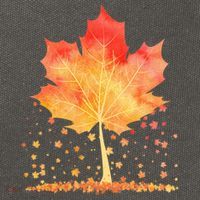 Cute Autumn Maple Leaf Tree Cotton Canvas Backpack