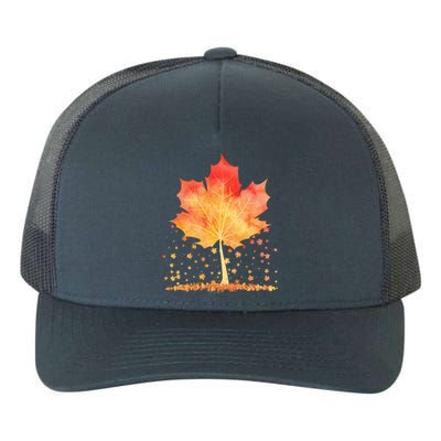 Cute Autumn Maple Leaf Tree Yupoong Adult 5-Panel Trucker Hat