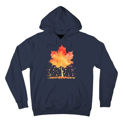 Cute Autumn Maple Leaf Tree Hoodie