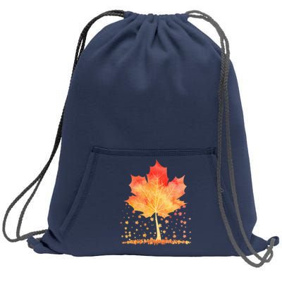 Cute Autumn Maple Leaf Tree Sweatshirt Cinch Pack Bag