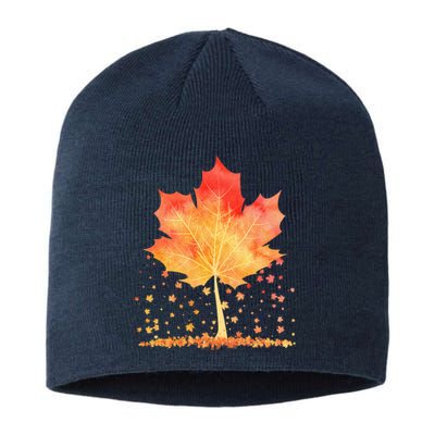 Cute Autumn Maple Leaf Tree Sustainable Beanie