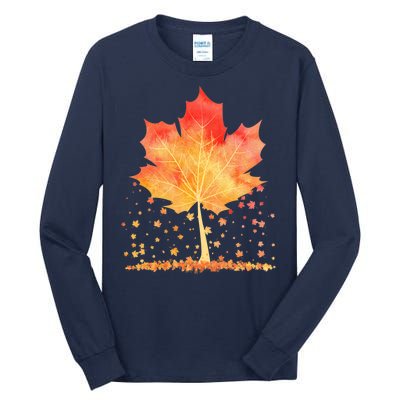 Cute Autumn Maple Leaf Tree Tall Long Sleeve T-Shirt