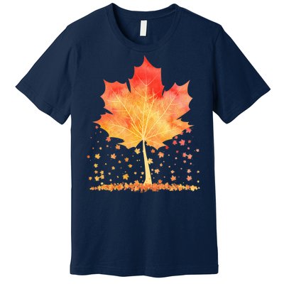 Cute Autumn Maple Leaf Tree Premium T-Shirt