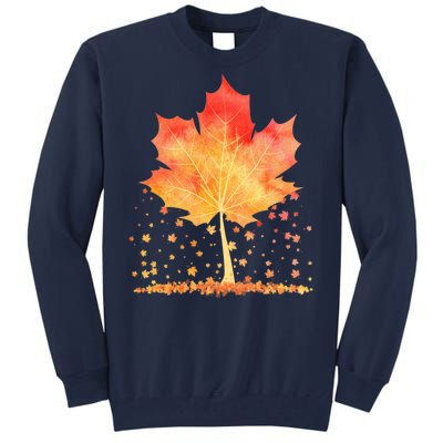 Cute Autumn Maple Leaf Tree Tall Sweatshirt