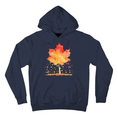 Cute Autumn Maple Leaf Tree Tall Hoodie