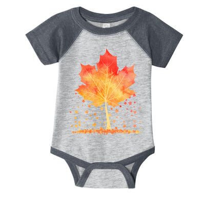 Cute Autumn Maple Leaf Tree Infant Baby Jersey Bodysuit