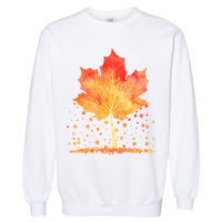 Cute Autumn Maple Leaf Tree Garment-Dyed Sweatshirt