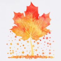 Cute Autumn Maple Leaf Tree Garment-Dyed Sweatshirt