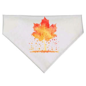 Cute Autumn Maple Leaf Tree USA-Made Doggie Bandana