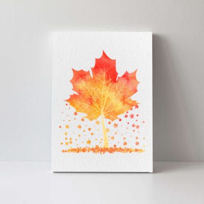 Cute Autumn Maple Leaf Tree Canvas