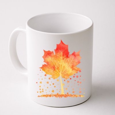 Cute Autumn Maple Leaf Tree Coffee Mug