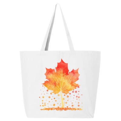 Cute Autumn Maple Leaf Tree 25L Jumbo Tote