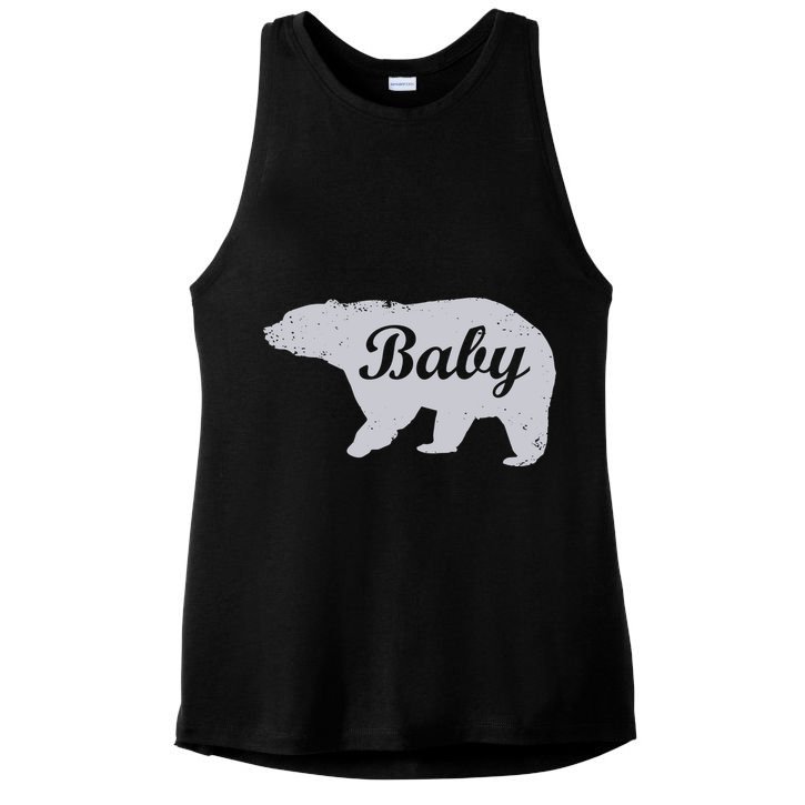 Cute Baby Bear Ladies PosiCharge Tri-Blend Wicking Tank