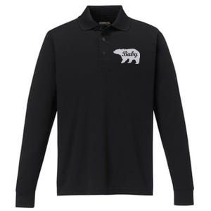 Cute Baby Bear Performance Long Sleeve Polo