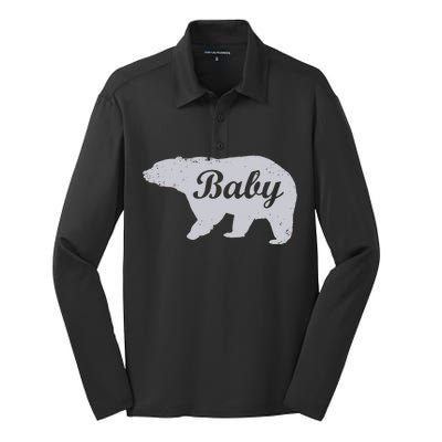 Cute Baby Bear Silk Touch Performance Long Sleeve Polo