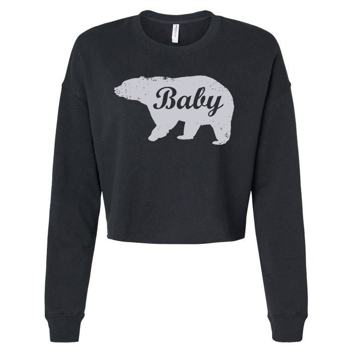 Cute Baby Bear Cropped Pullover Crew