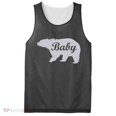 Cute Baby Bear Mesh Reversible Basketball Jersey Tank