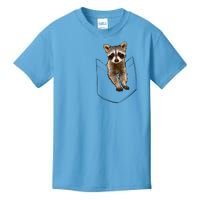 Cute Baby Raccoon In A Pocket Kids T-Shirt