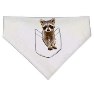 Cute Baby Raccoon In A Pocket USA-Made Doggie Bandana