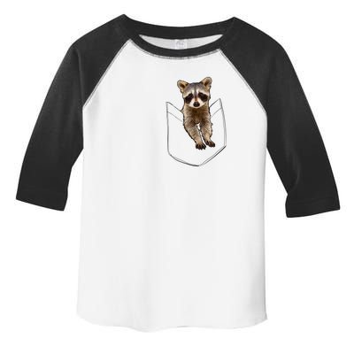 Cute Baby Raccoon In A Pocket Toddler Fine Jersey T-Shirt