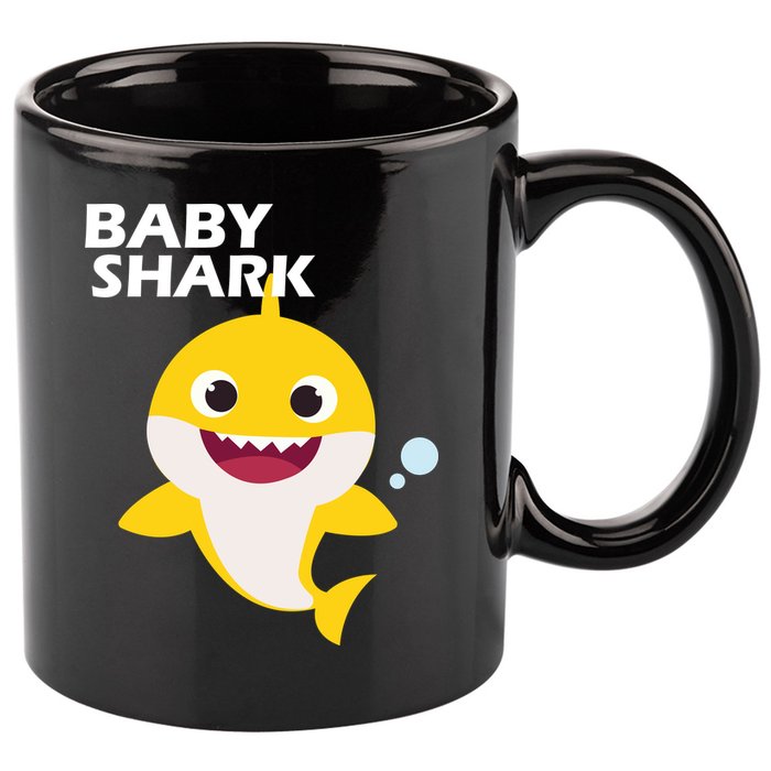 Cute Baby Shark 11oz C Handle Ceramic Mug