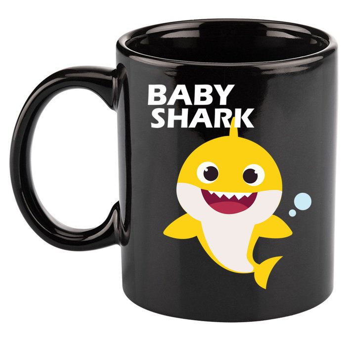 Cute Baby Shark 11oz C Handle Ceramic Mug