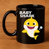 Cute Baby Shark 11oz C Handle Ceramic Mug