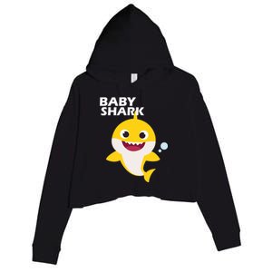 Cute Baby Shark Crop Fleece Hoodie