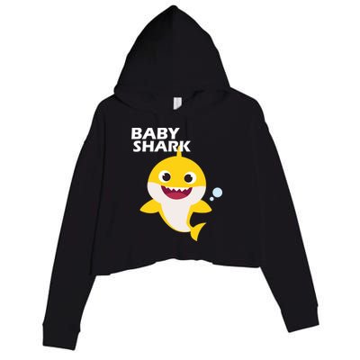 Cute Baby Shark Crop Fleece Hoodie