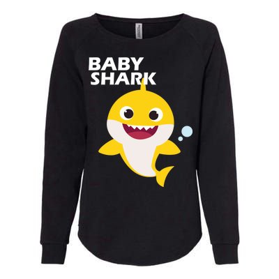 Cute Baby Shark Womens California Wash Sweatshirt