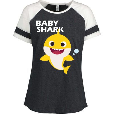 Cute Baby Shark Enza Ladies Jersey Colorblock Tee