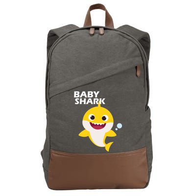 Cute Baby Shark Cotton Canvas Backpack