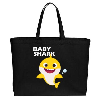 Cute Baby Shark Cotton Canvas Jumbo Tote