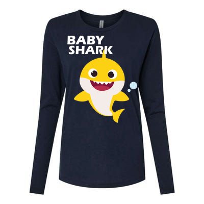 Cute Baby Shark Womens Cotton Relaxed Long Sleeve T-Shirt