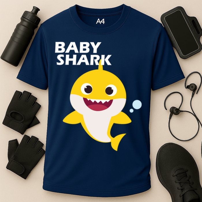 Cute Baby Shark Cooling Performance Crew T-Shirt