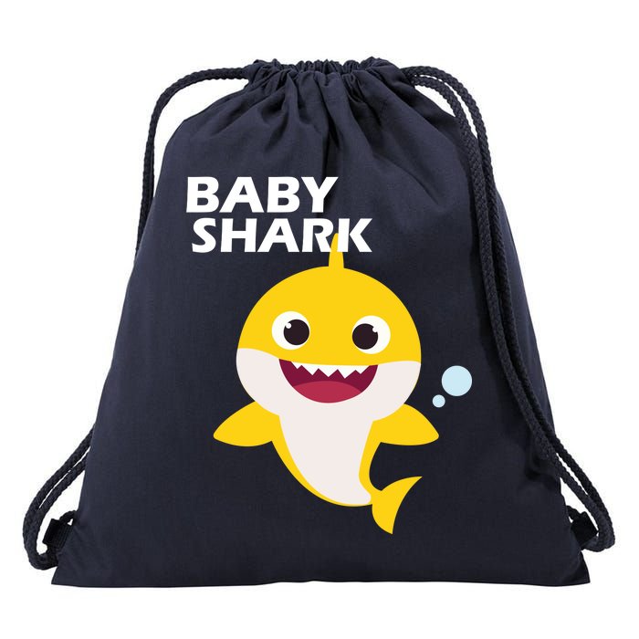 Cute Baby Shark Drawstring Bag