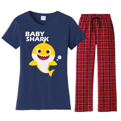 Cute Baby Shark Women's Flannel Pajama Set