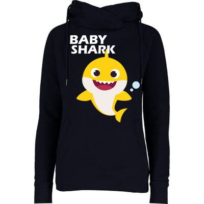 Cute Baby Shark Womens Funnel Neck Pullover Hood