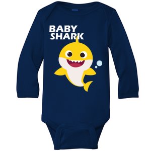 Cute Baby Shark Baby Long Sleeve Bodysuit