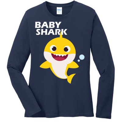 Cute Baby Shark Ladies Long Sleeve Shirt