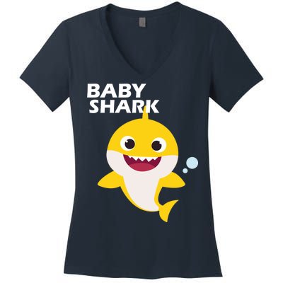 Cute Baby Shark Women's V-Neck T-Shirt