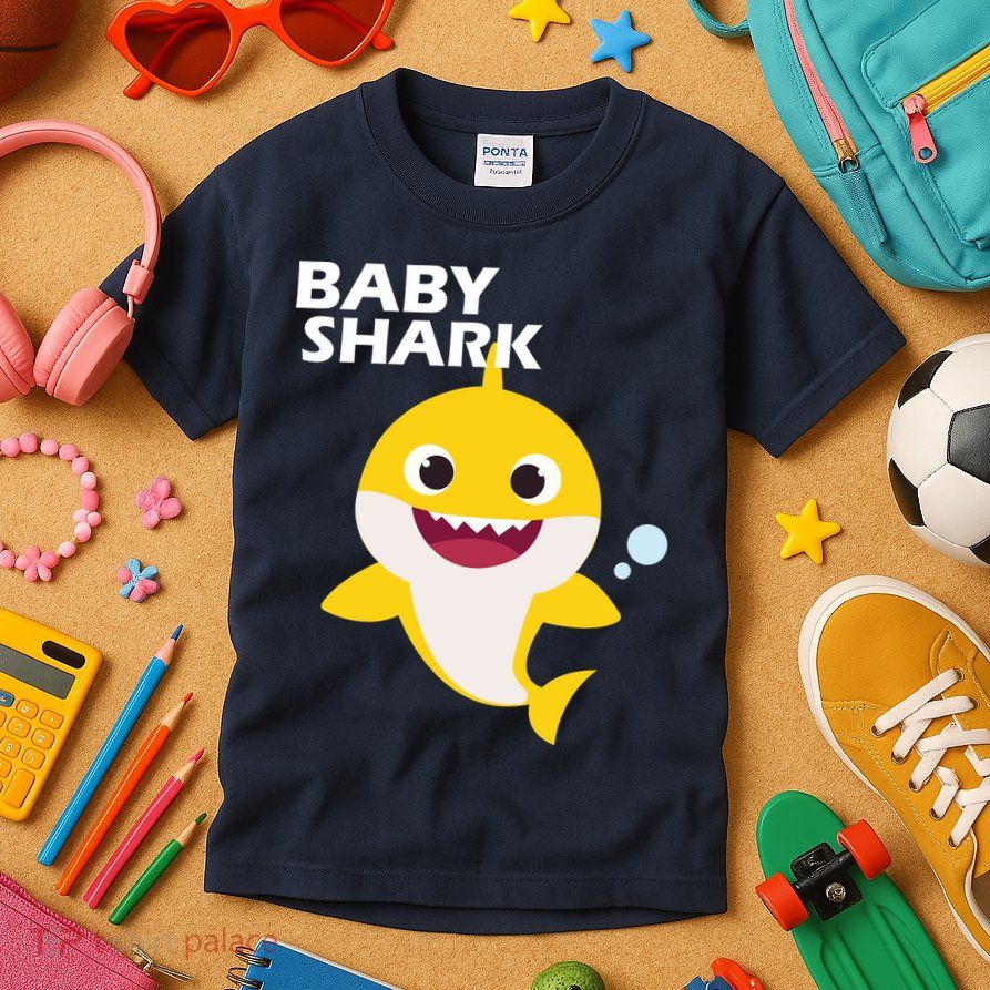 Cute Baby Shark Kids T-Shirt