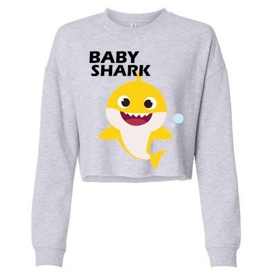 Cute Baby Shark Cropped Pullover Crew