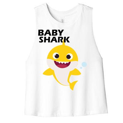 Cute Baby Shark Women's Racerback Cropped Tank