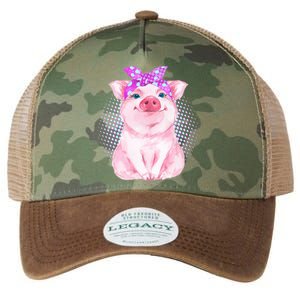 Cute Bandanna Pig Legacy Tie Dye Trucker Hat