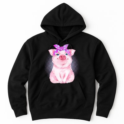 Cute Bandanna Pig Hoodie