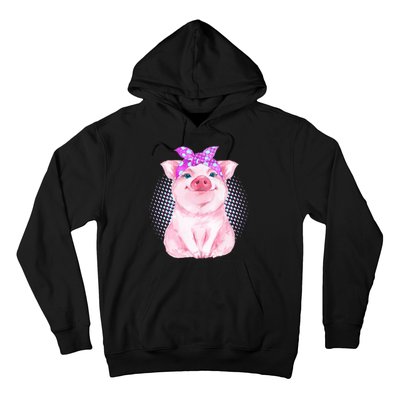 Cute Bandanna Pig Hoodie