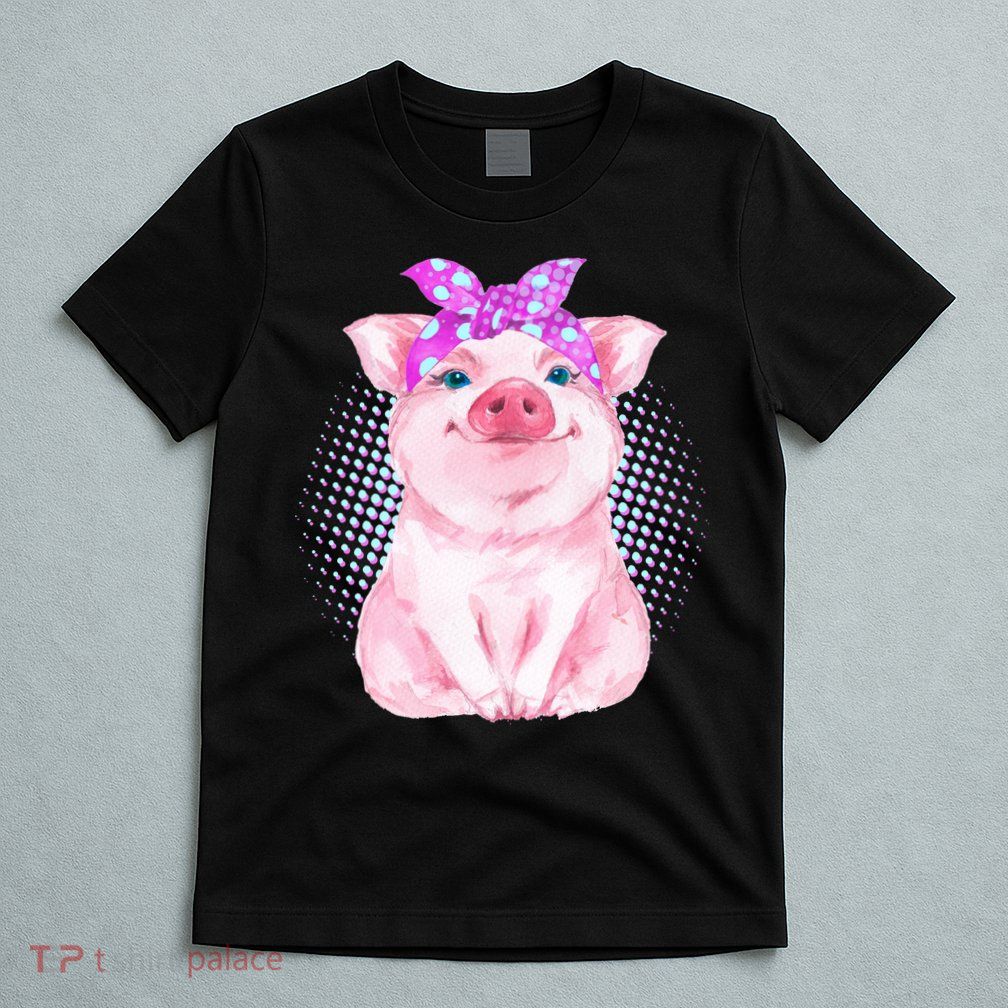Cute Bandanna Pig T-Shirt
