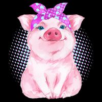 Cute Bandanna Pig Tall T-Shirt